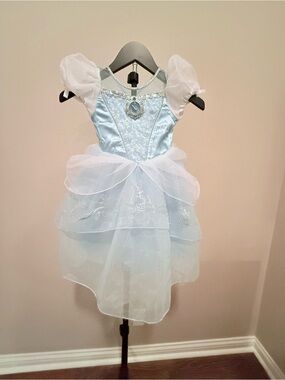 Disney Light Blue Princess Costume Dress with White Tulle Accents